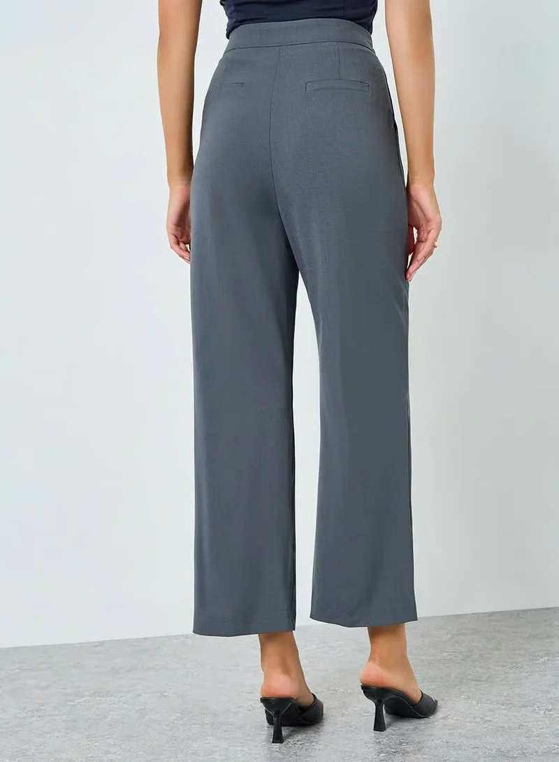 ستايلي بنطال بأرجل واسعة ورباط خصر